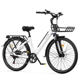 E·Bycco V1 Urban Elektrofahrrad mit 36V 15,6Ah Akku und Shimano 7-Gang-Schaltung