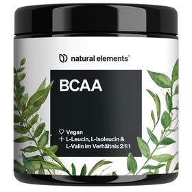 natural elements BCAA – essenzielle Aminosäuren Leucin, Isoleucin & Valin 2:1:1-Verhältnis – 360 Stk