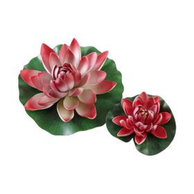 Hobby Seerose rot - künstliche Teichpflanze für Aquarien