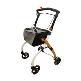 ANTAR Indoor Rollator Halbholz mit einstellbarer Griffhöhe inkl. Korb