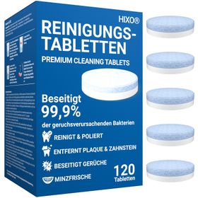 HIXO 120x Reinigungstabletten Gebissreiniger für Zahnersatz Retainer