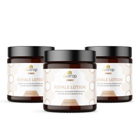 bedrop Vorteilsset: Royale Lotion Bodylotion mit Gelée Royale, Sheabutter & Akazienhonig 3er Set