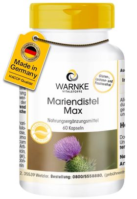 Warnke Vitalstoffe | Warnke Vitalstoffe | Mariendistel Max- 60 Kapseln