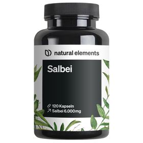 natural elements Salbei – 120 Kapseln – 6000mg pro Tagesdosis – Salbei Extrakt 10:1