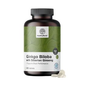 HealthyWorld Ginkgo mit Sibirischem Ginseng 6600 mg