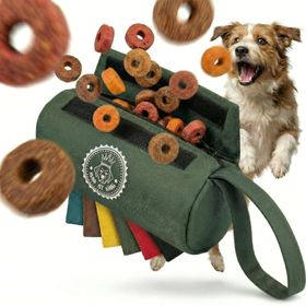 HUND IST KÖNIG® Futterbeutel Hund | Futterdummy Hunde | Apportierbeutel für Hunde mit Handschlaufe