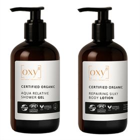 oxy8 Naturkosmetik - Körperpflege Set - SHOWER GEL & BODY LOTION - Perfekt als Geschenk