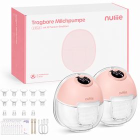 Nuliie Milchpumpe Elektrisch tragbar Rosa