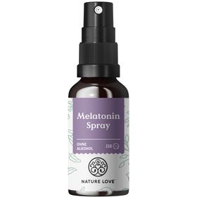 NATURE LOVE® Melatoninspray – geschmacksneutral – ohne Alkohol – 0,5mg Melatonin – Vit B1 & 6 – 30ml
