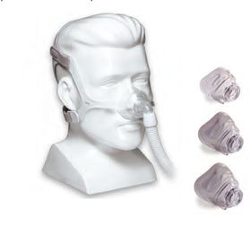 Philips CPAP Wisp Nasenmaske, Atemmaske inkl.  Maskenkissen (S/M, L, XL)-MIT STOFFRAHMEN