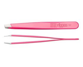 nippes Solingen Kosmetik-Pinzette schräg rostfrei Pink