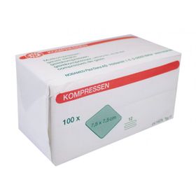 NOBA Mullkompressen unsteril 12- lagig 100 Stück 7,5 x 7,5 cm