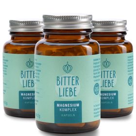 BitterLiebe - Magnesium Bisglycinat Kapseln hochdosiert - Komplex mit Bisglycinat und Glycinat