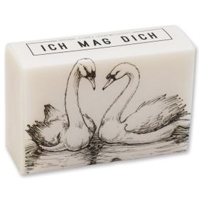 Florex - Schafmilchseife eckig "Ich mag Dich", Mandelöl