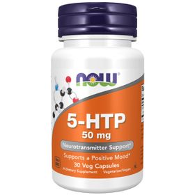 Now Foods 5-HTP (Hydroxytryptophan) 50 mg 30 vegetarische Kapseln