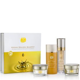 Kedma – 24K Gold Gesichtspflege-Set – Toner, Serum, Creme & Maske – Anti-Aging & Glow
