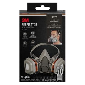 3M™ Atemschutzmaske 6002KIT-1 mit austauschbaren Filtern