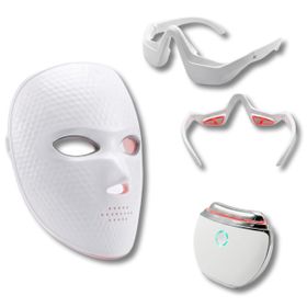 Glow- & Augen-Box – LED-Gesichtsmaske, Anti-Müdigkeits-Augenmaske & Straffender Massager