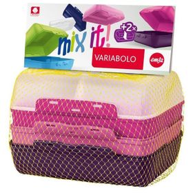 Emsa Variabolo 4-teiliges Girls-Set rosa 517052 Foodcontainer + Lunchboxen
