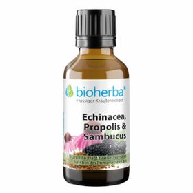 Bioherba Echinacea  Propolis und Sambucus Tropfen  Tinktur Extrakt