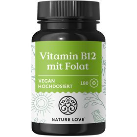 NATURE LOVE® Vitamin B12 500 µg mit Folat