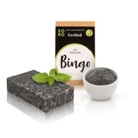 SOHO Naturkosmetik Gesichtsseife | BINGO | Aktivkohle & Babassuöl