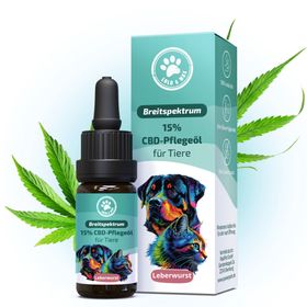 CBD Öl aus Deutschland - Hunde und Katzen 15% - Leberwurst - 10ml