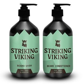 Striking Viking Bartshampoo & Spülung Set – Teebaum & Biotin