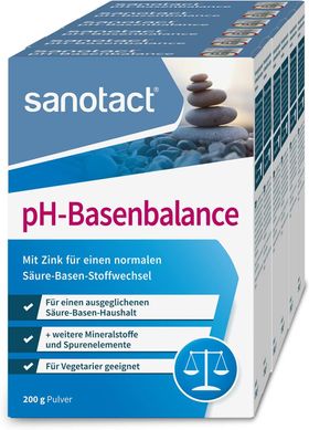 sanotact pH-Basenbalance Pulver (Großpackung) • Für Säure Basen Balance mit Mineralien