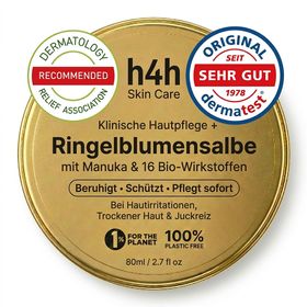 H4H Bio Ringelblumensalbe mit Manuka, Propolis & Hanf CBD – Neurodermitis Creme für trockene Haut