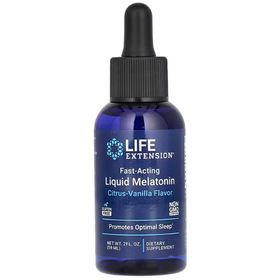 Life Extension Schnell wirkendes flüssiges Melatonin mit Zitrus-Vanille-Geschmack