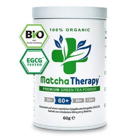 MatchaTherapy 60+ | BIO Matcha Grüntee aus Japan | Laborgeprüft: min. 60mg/g EGCG Antioxidantien