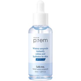MAKE P:REM Safe Me Relief Watery Ampoule – kühlendes Feuchtigkeits-Serum mit Feigen-Extrakt, 30 ml