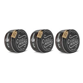 Charlemagne Original Haarpomade – Old School Duft – leichter Halt – 3er-Pack