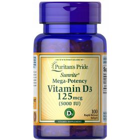Puritan's Pride Vitamin D3 125 mcg (5000 IU)