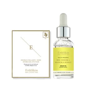 ErthSkin London Bienengift + Manuka-Honig-Serumöl + Doppelkollagen-Augenpads