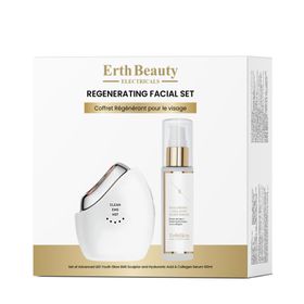 ErthSkin London Regenerierendes Gesichtsset (Advanced Led Youth Glow Ems Sculptor + Ha Serum)