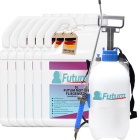 FUTUM 6x5L Motten- / Fliegenspray + 5L Sprüher