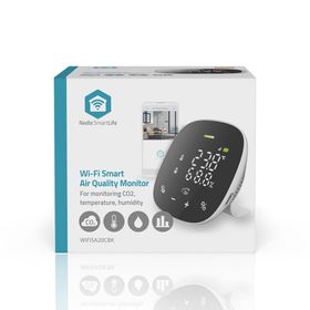 Nedis SmartLife Luftqualitätsmonitor / Wi-Fi / inkl. Display / Kohlendioxid (CO2) / Luftfeuchtigkei