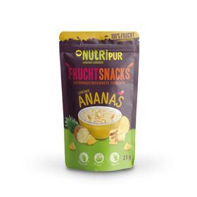 NutriPur gefriergetrocknete Früchte, Ananas Bits in großen Stücken