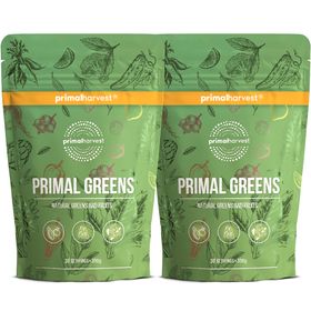 Primal Harvest Super Greens Pulver mit 27 Pflanzenstoffen, inkl. Spirulina & Weizengras 2 Pack