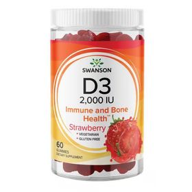 SWANSON Vitamin D3 2000 IU - Erdbeere