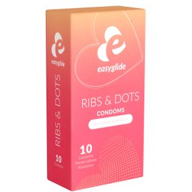 EasyGlide - Ribs and Dots Kondome - 10 Stück