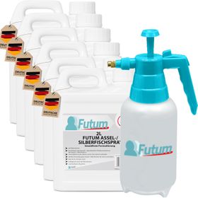 FUTUM 6x2L Silberfisch- / Asselspray + 2L Sprüher