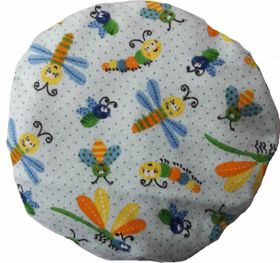 Wärmekissen rund Flatterlinge blau inkl. Kissenhülle Traubenkern