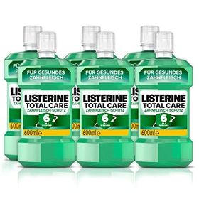 LISTERINE Total Care Zahnfleisch-Schutz (6 x 600 ml) mit neuer Formel, schützende Mundspülung