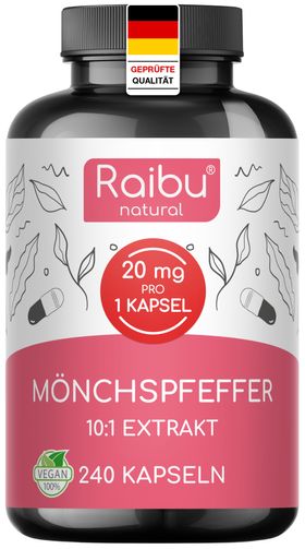 Mönchspfeffer Kapseln Hochdosiert, Aus Original Agnus Castus, 240 St - RAIBU
