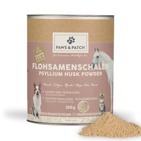 PAWS&PATCH FLOHSAMENSCHALEN PULVER 250g für Hunde, Katzen und Pferde