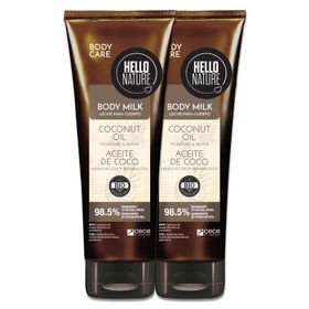 Hello Nature Body Milk Lotion für Körperpflege mit Kokosöl BIO