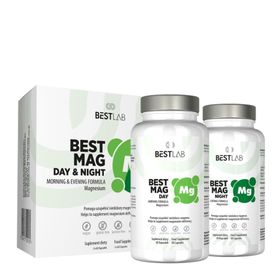 Best Lab Best Mag Day & Night Nahrungsergänzungsmittel, das Magnesiummangel ausgleicht